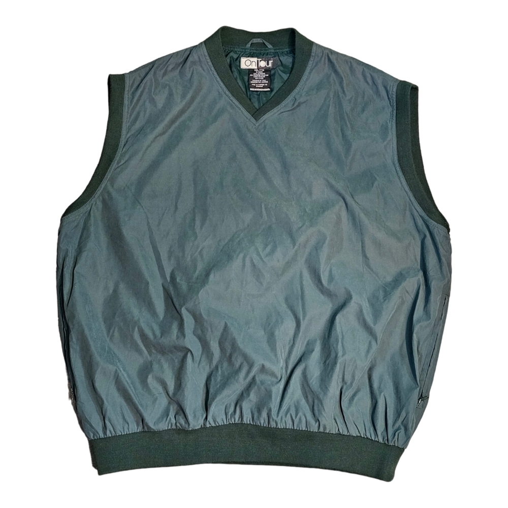 Vintage Men's Golf Country‎ Club Vest With Pockets Green 2XL XXL By On Tour